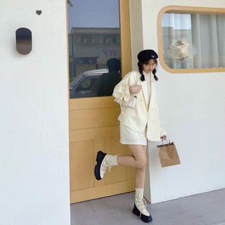 (SẴN) Bốt ulzzang B75 đế răng cưa 5cmW
