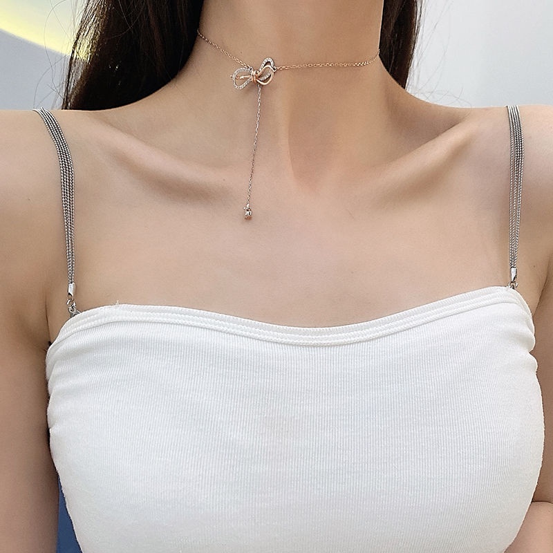 Dây Áo Ngực Đính Đá Quyến Rũ Có Thể Tháo Rời Dây Đeo Vai Đính Đá Quý Đơn Giản Sho