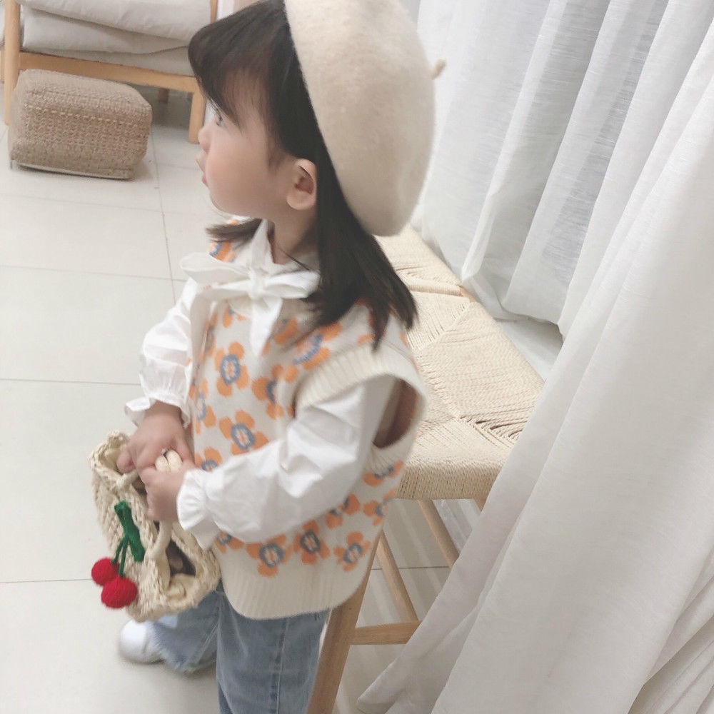 Áo Len Không Tay Cổ Tròn Thiết Kế Mới Thời Trang Theo Phong Cách Hàn Quốc