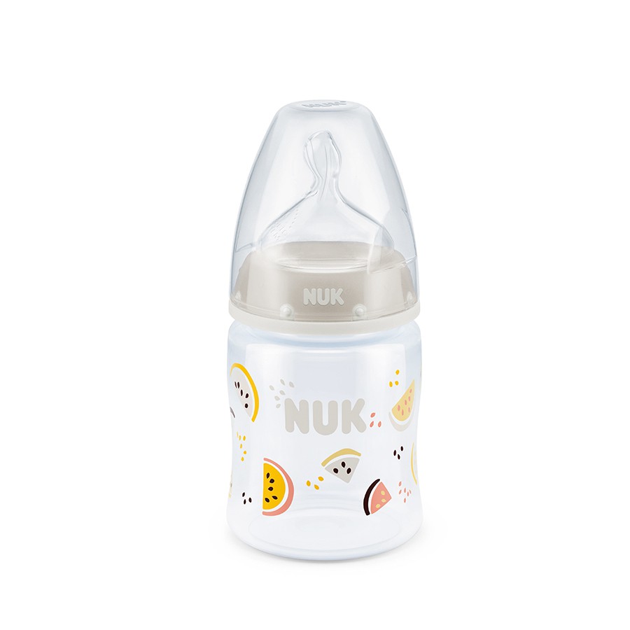 Bình sữa NUK cổ rộng Premium Choice núm ti silicone 150ml hàng chính hãng