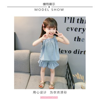 [CÓ SẴN] BỘ ÁO CỔ YẾM VÀ VÁY BÉ GÁI