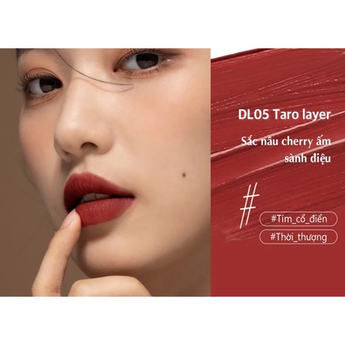 Son kem Black Rouge Double Layer Over Velvet DL Woody Layer – Màu Đỏ Nâu