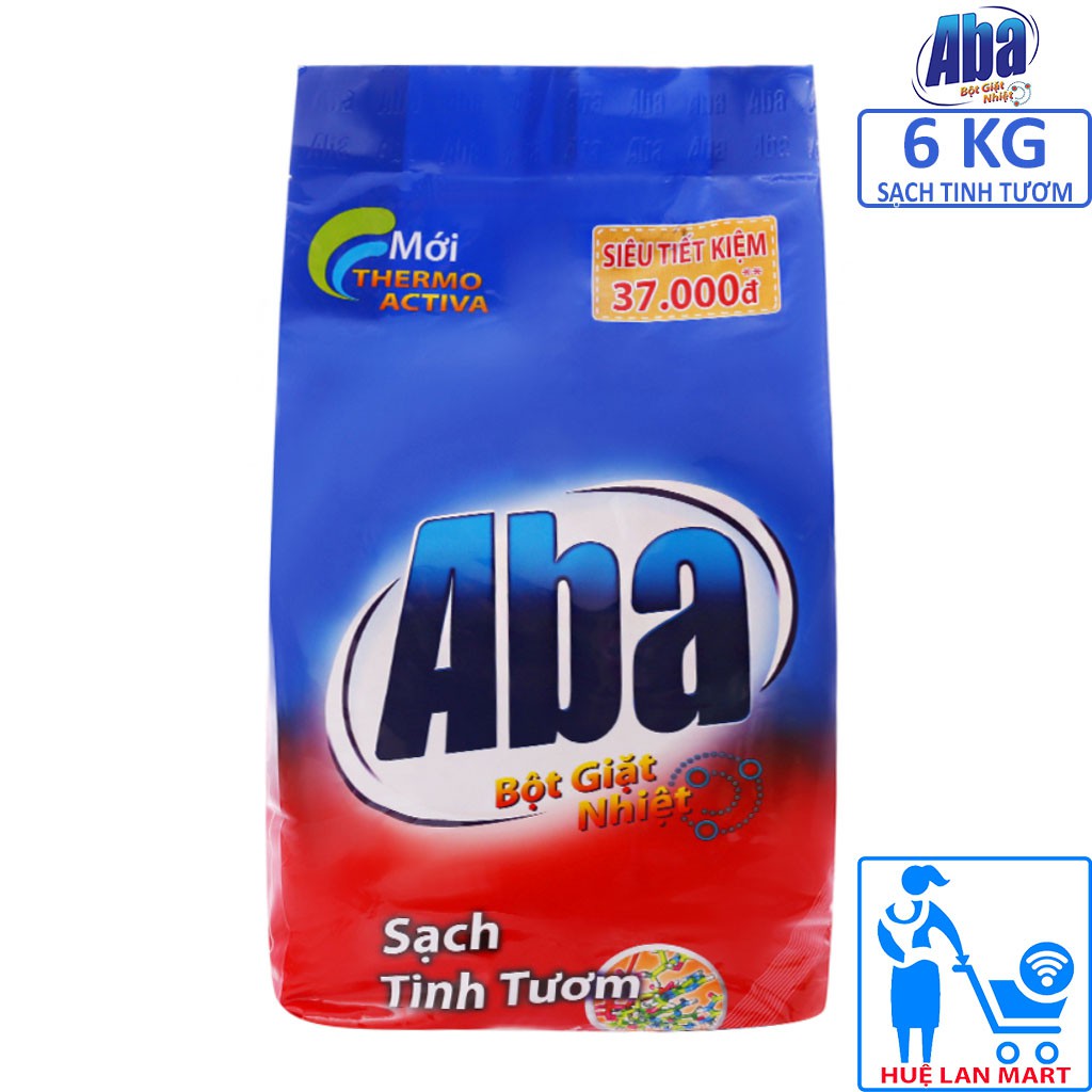 Bột Giặt Nhiệt Aba Sạch Tinh Tươm Túi 6kg