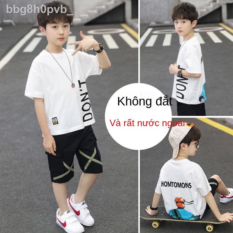 Quần áo trẻ em, bộ đồ cho bé trai, xu hướng mùa hè, thời trang mới, bình thường, em lớn, người nổi tiếng mạng,