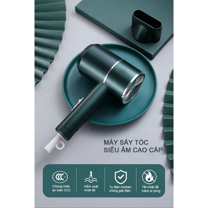 Máy sấy tóc ion âm làm khô không khí mạnh mẽ Điều chỉnh tốc độ biến đổi ba tốc độ máy sấy tóc gia đình