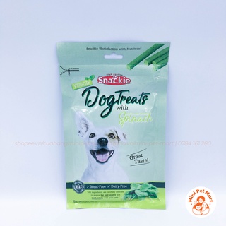 Cải bó xôi que SNACKIE 70g (14 que) - bánh xương, snack, bánh thưởng, xương gặm cho chó