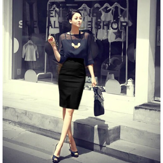 Chân váy bút chì xẻ sau ( chất thun mỹ ) | BigBuy360 - bigbuy360.vn