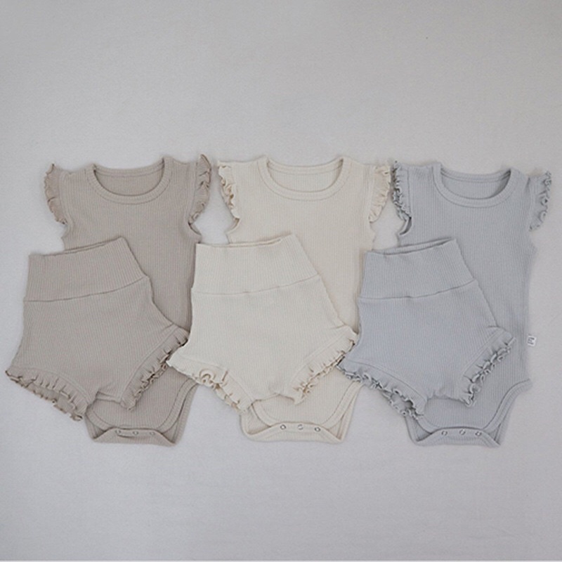 Set Body Chip cánh tiên ngắn tay kèm quần cho bé gái