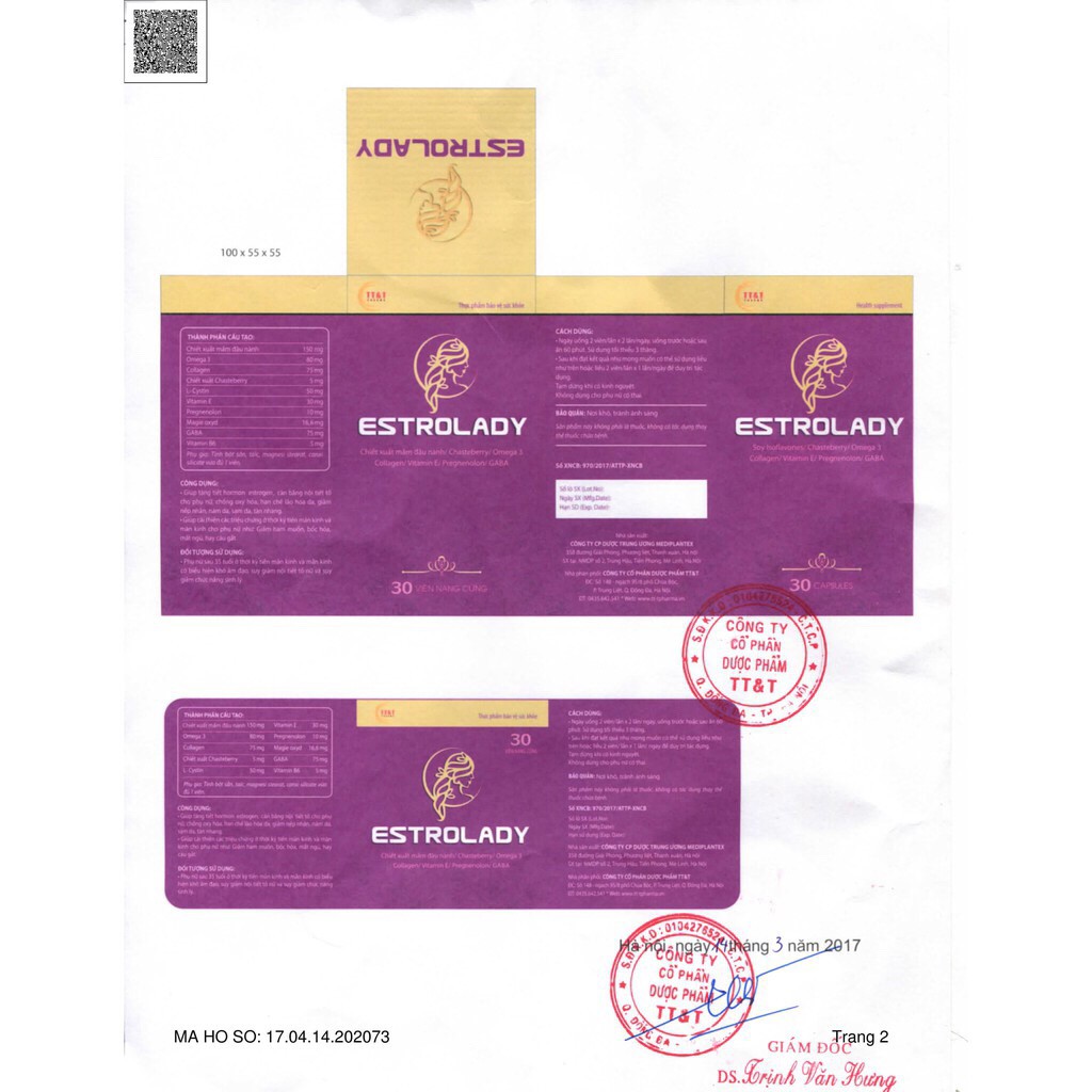 ESTROLADY viên uống cân bằng nội tiết, gìn giữ nét xuân