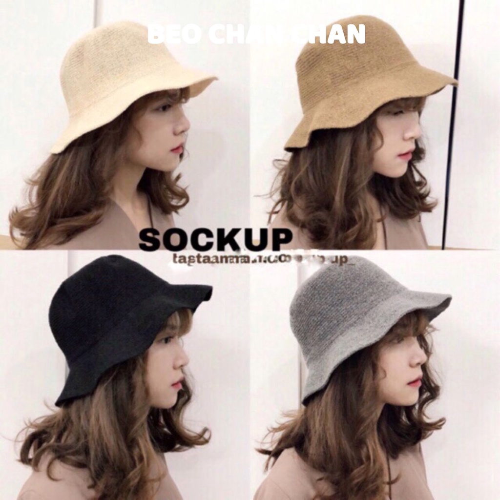 [ SẴN ]Mũ bucket ulzzang Heominhon vành lượn sóng nón bucket vành rộng hàn quốc