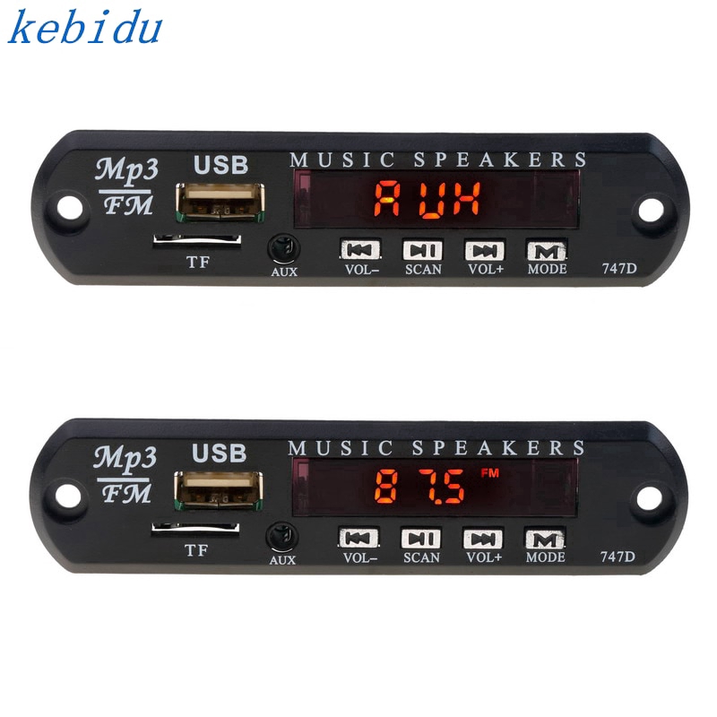 Bảng mạch KEBIDUMEI giải mã âm thanh MP3 PCBA màn hình màu 9A 12V cho xe hơi