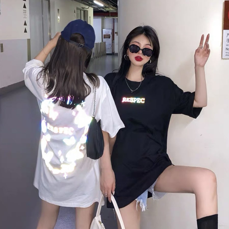 Áo thun phản quang 7 màu tay lỡ Nam Nữ Buffely Pro