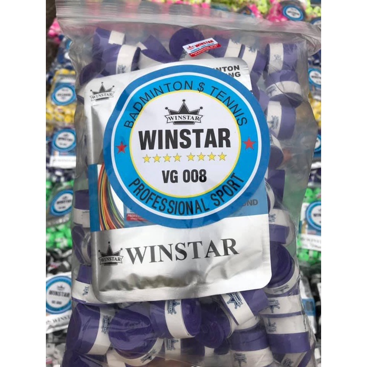Quấn vợt cầu lông Winstar VG008  pha vải, Cao su non, độ bám dính tốt, chống trơn mồ hôi tay, Hàng Chính hãng.