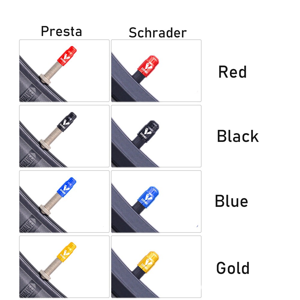 Set 5 Nắp Van Lốp Xe Đạp 4 Màu