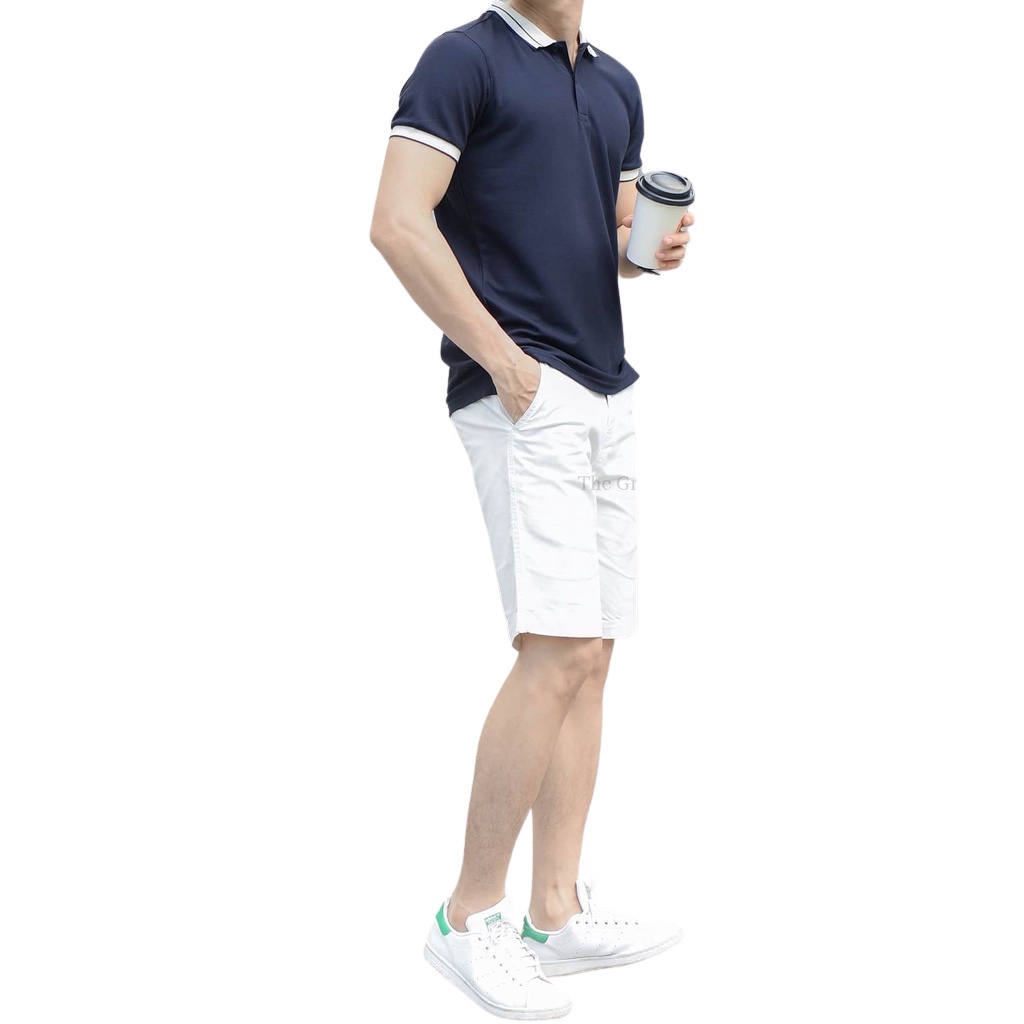 Áo polo nam chất vải co giãn, form đẹp thời trang Hàn Quốc  viền tay và viền cổ, thời trang nam Menswear