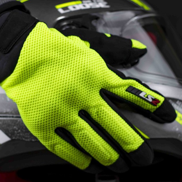 Găng Tay Chạy Moto Xe Máy LS2 Ray Man Vải Lưới Chính Hãng Chrunix