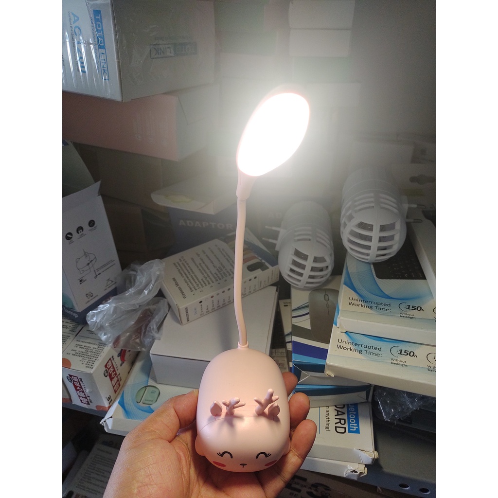Đèn Học Để Bàn Tích Điện Hình Thú, Ánh Sáng Vàng Diệu Mắt Cho Bé