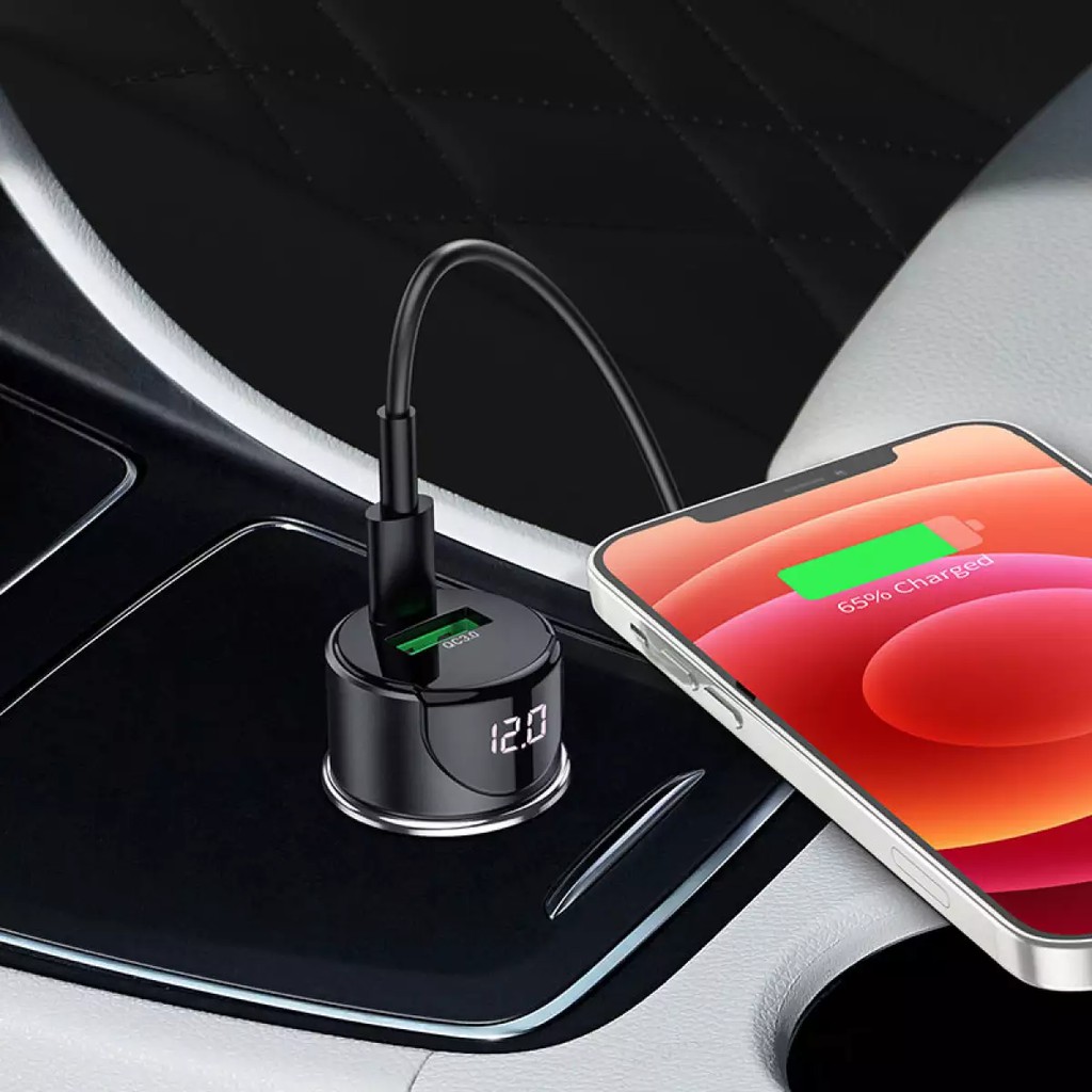 Tẩu Sạc Nhanh ô tô Hoco Z42 💎PD 20W+QC 3.0💎Tẩu Sạc ô tô 2 Cổng Sạc USB và Type-C Tiện Dụng - Bảo Hành Chính Hãng 1 Năm