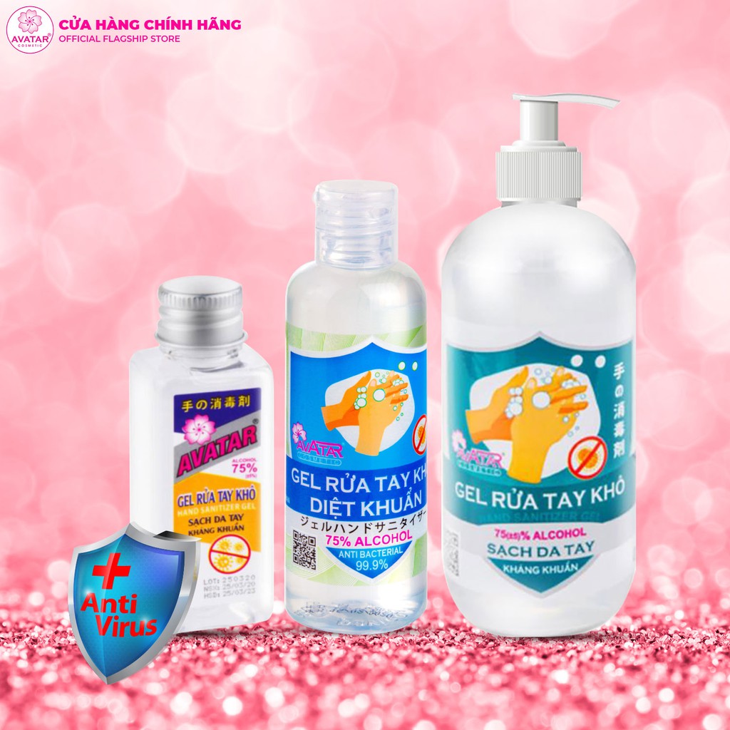 [Pasteur kiểm duyệt] Nước rửa tay khô Avatar 75% cồn - Diệt khuẩn tối đa - Mua 3 chai 500ml tặng 1 chai cùng dung tích