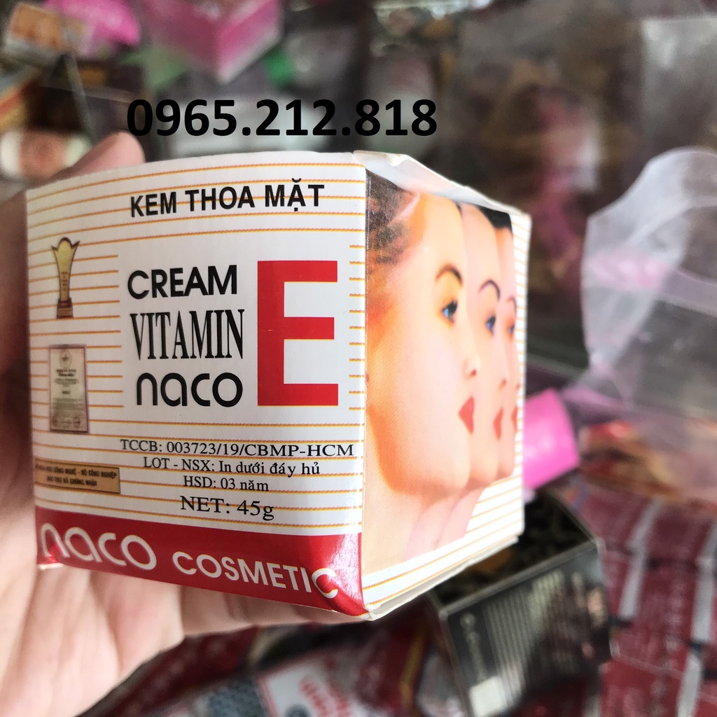 Lẻ 01 hộp Kem dưỡng trắng Vitamin E Naco 45g