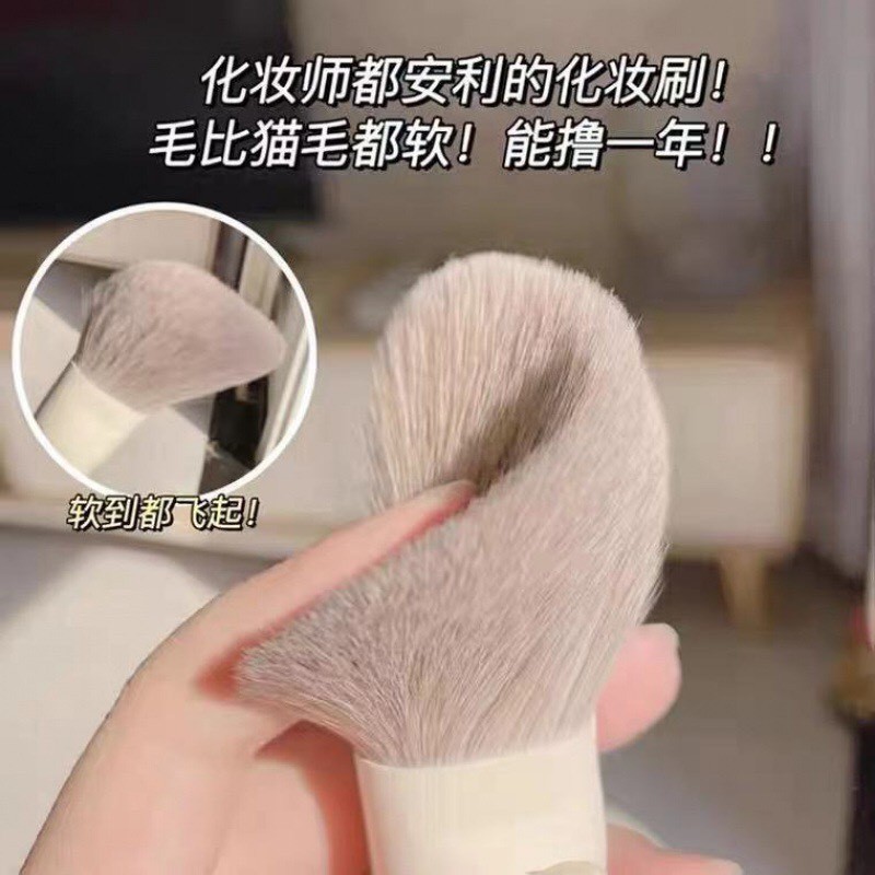 Bộ cọ trang điểm 10 món Zero kèm túi đựng màu hồng
