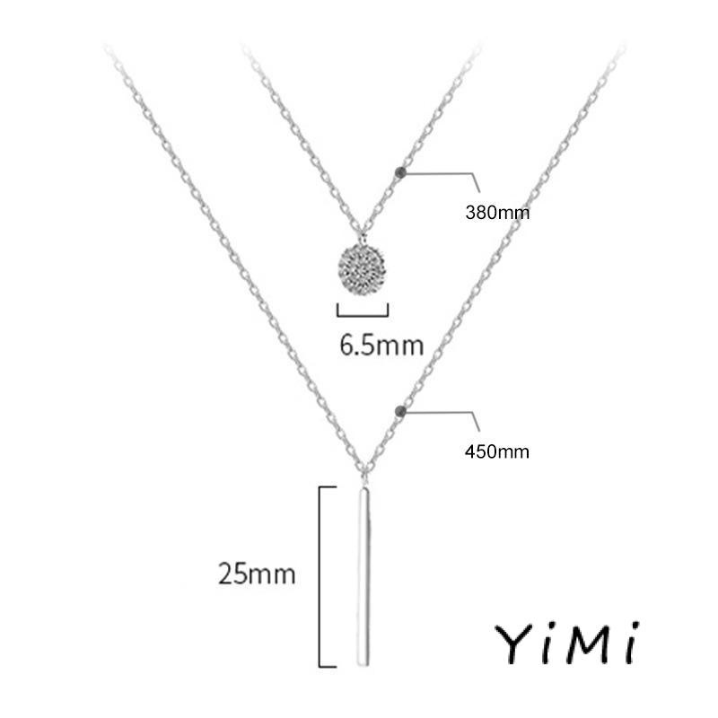 Vòng Cổ Hai Lớp Đính Kim Cương Kiểu Dáng Thời Trang Phong Cách Đường Phố Đơn Giản