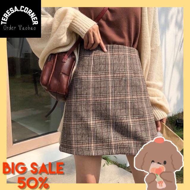[ORDER]CHÂN VÁY CARO ULZZANG VINTAGE