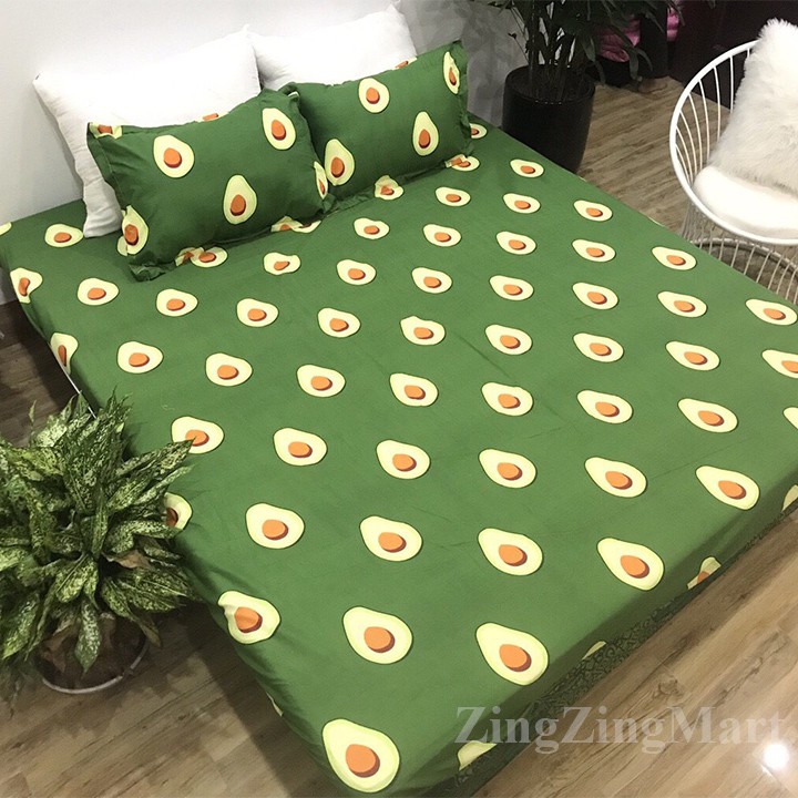 Combo Ga Gối poly Mẫu Báo kẻ Hồng m6/m8