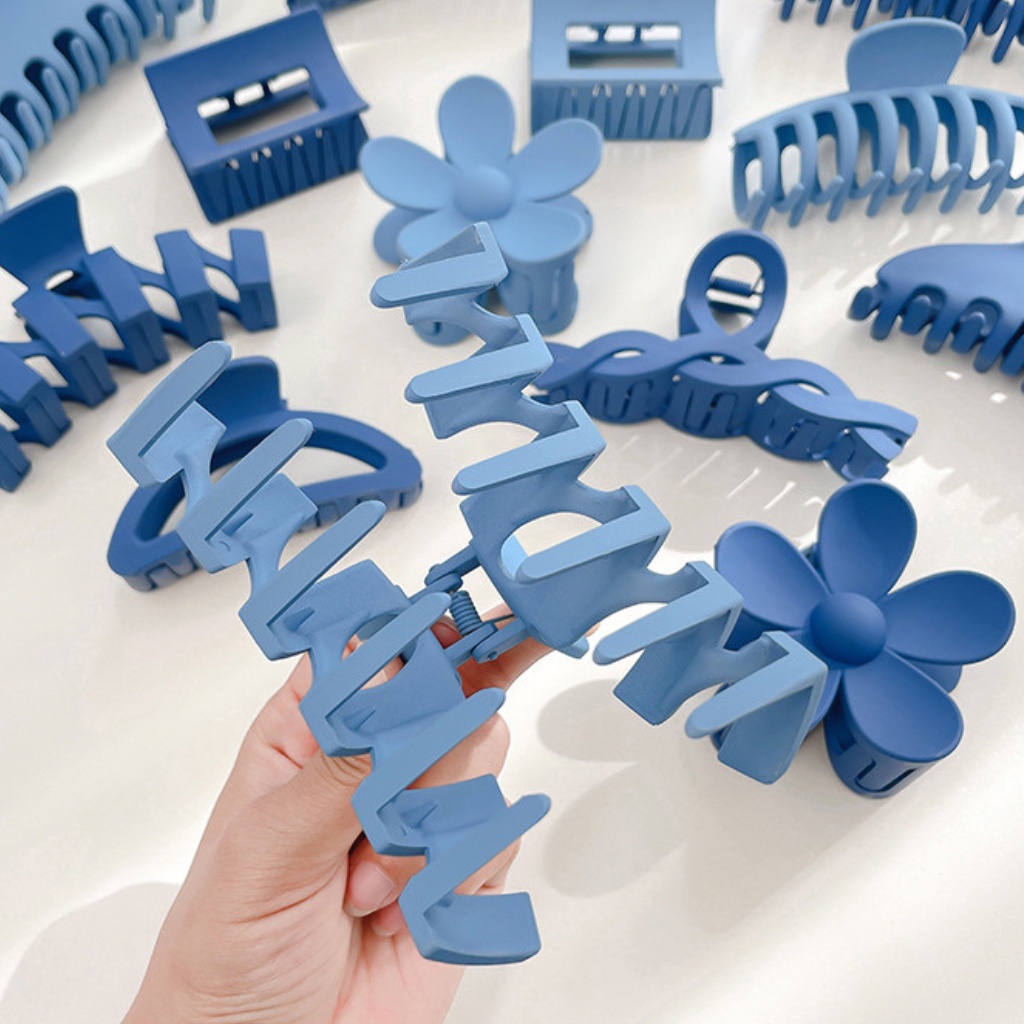 MVP3168 Set 8 kẹp tóc càng cua màu Blue hot trend Hàn Quốc nhiều mẫu xinh xắn cho phái đẹp giá rẻ
