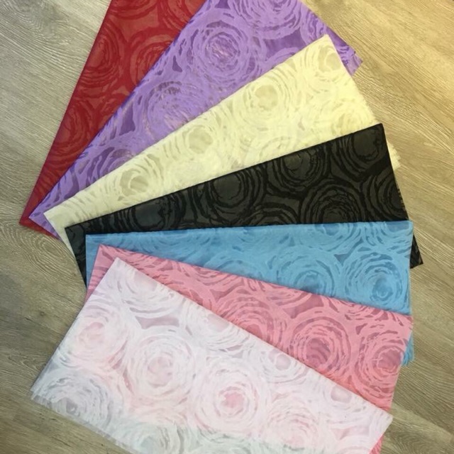Giấy gói hoa - Giấy gấm vân tròn