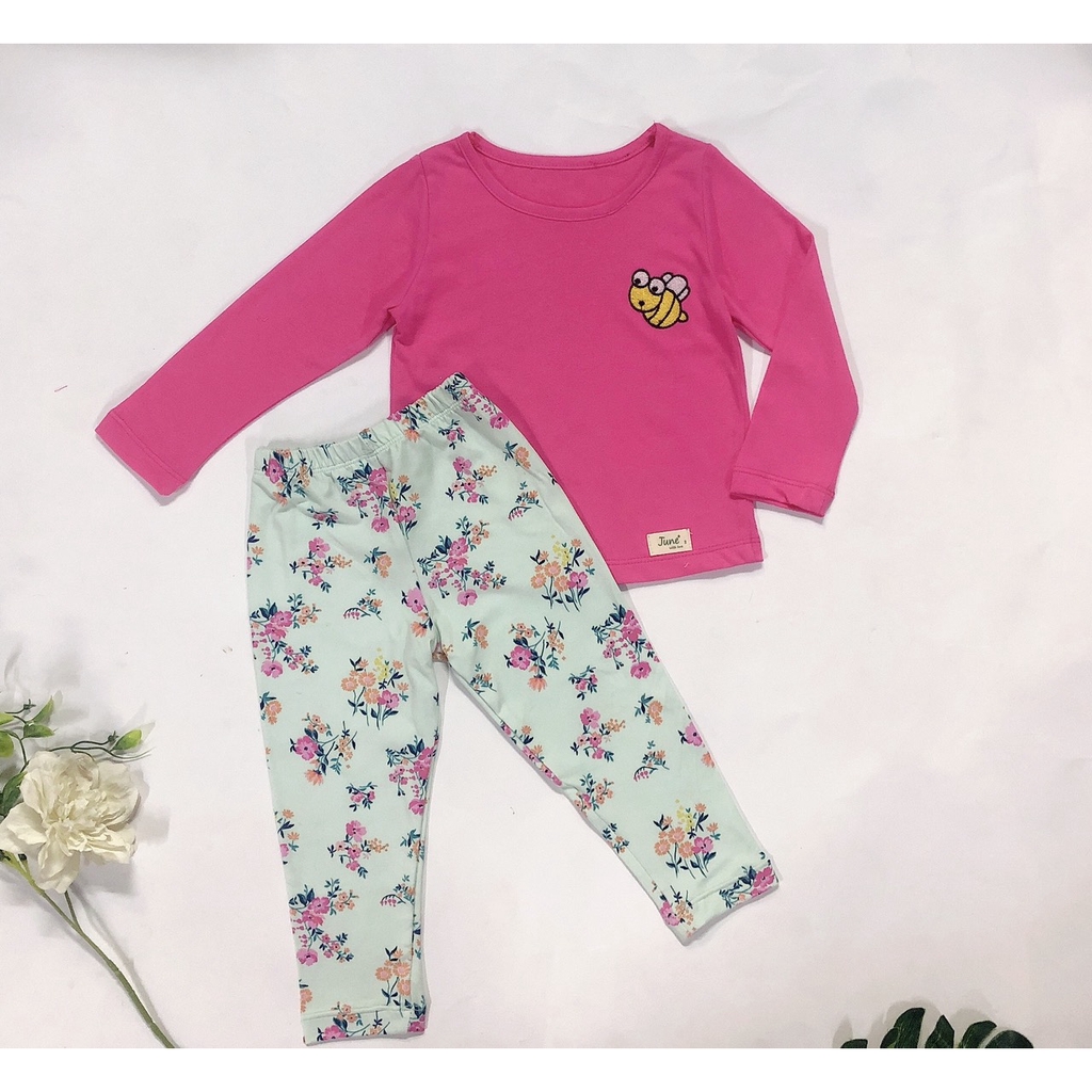 Xả bỏ mẫu 39K  Bộ dài tay bé gái xinh xắn