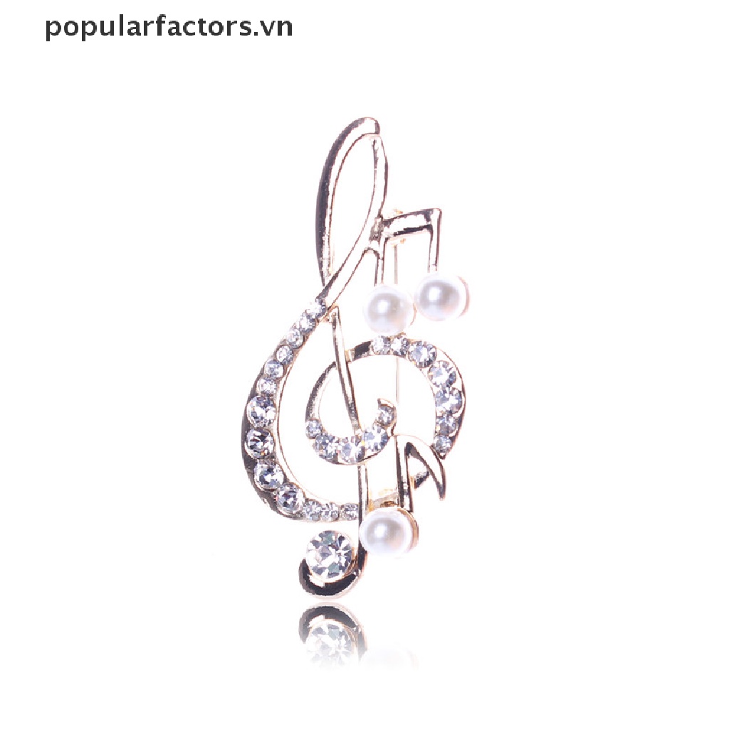 Ghim Cài Áo Hình Nốt Nhạc Đính Đá Thời Trang