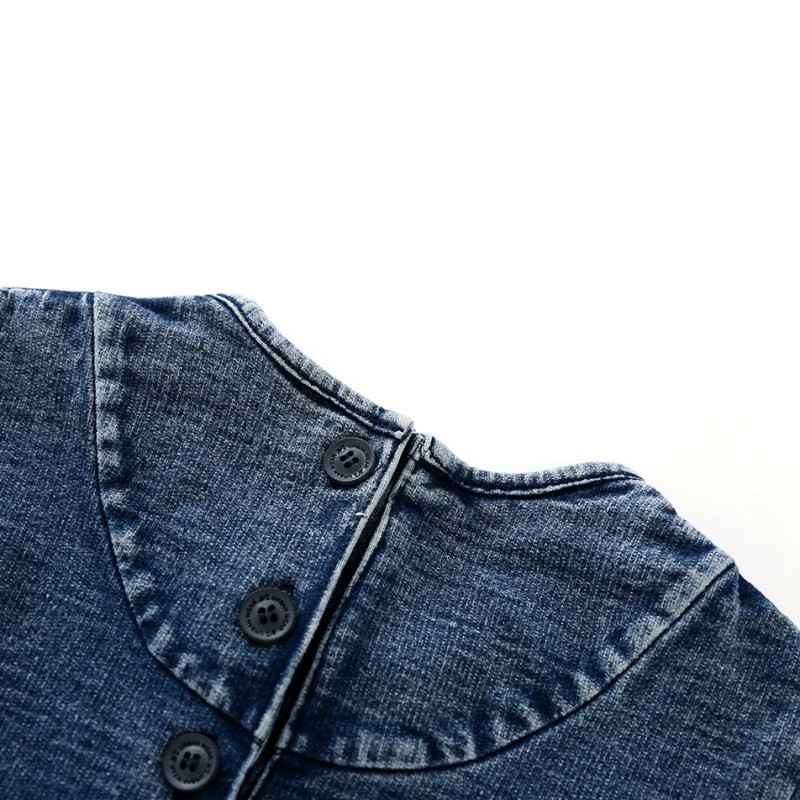 Đầm Denim tay ngắn hình tai thỏ cho bé gái