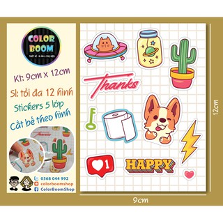 In Sticker Theo Yêu Cầu Cắt Bế Sẵn - Kích Thước 9*12cm