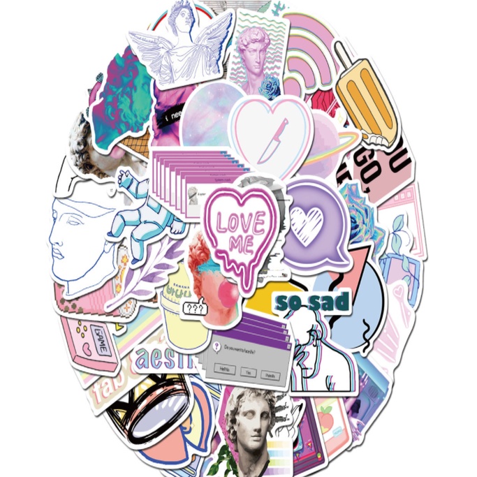 [Hàng mới về] Sticker dán Decor nhỏ hình Hiện đại Ngộ nghĩnh