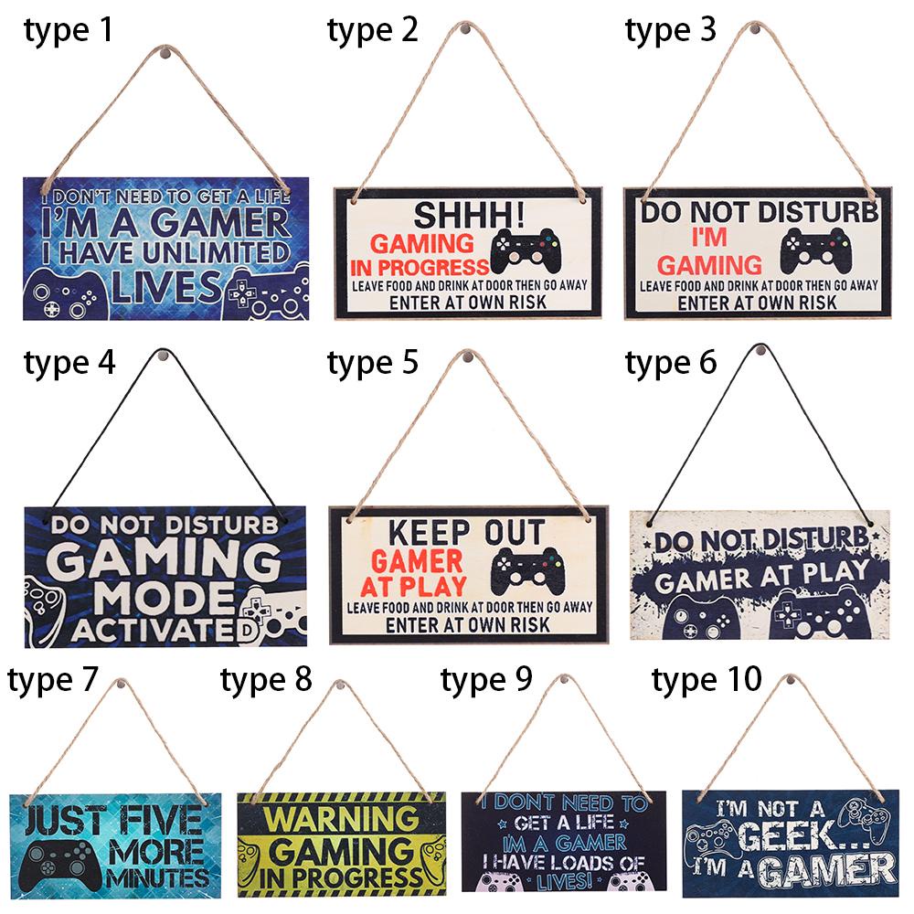 Bảng Gỗ In Chữ I 'M Gamer Trang Trí Cửa Phòng Trẻ Em