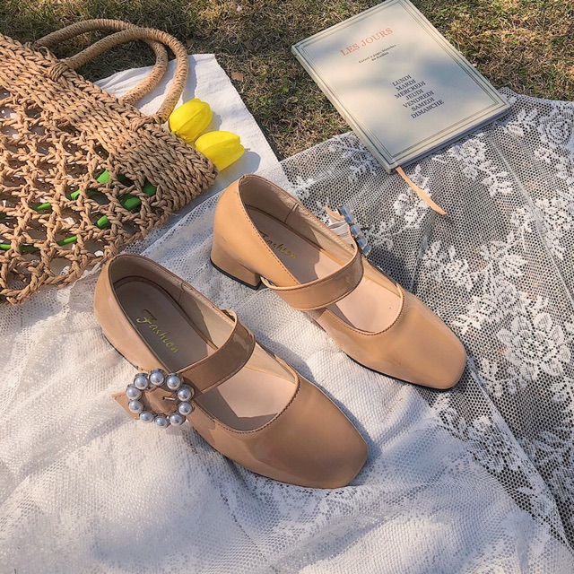 [ video ảnh thật] Giày búp bê quai ngang hoa đá tiểu thư G012 | BigBuy360 - bigbuy360.vn