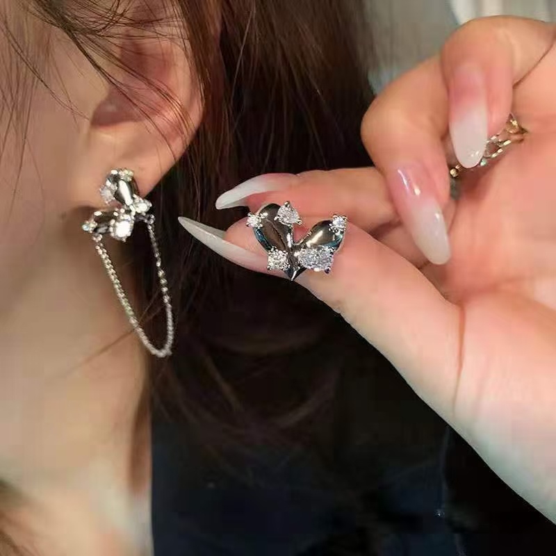 Khuyên Tai Hình Giọt Nước Bằng Bạc 925 Phong Cách Mới