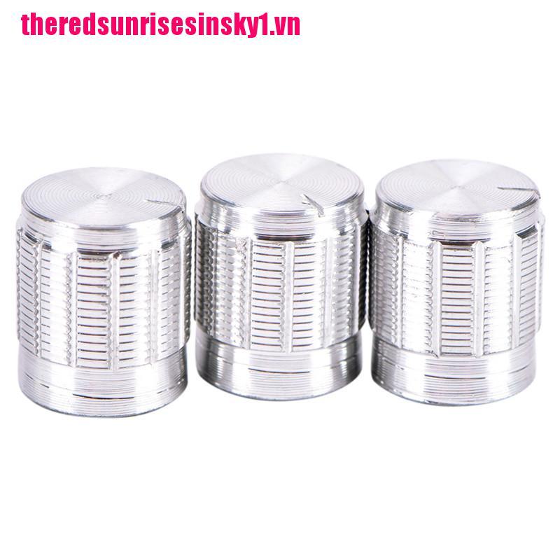 (3C) Nút Chỉnh Âm Lượng Hợp Kim Nhôm Bạc 15x17mm