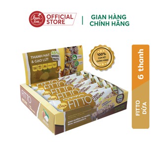 [BÁNH ĂN KIÊNG GIẢM CÂN] Hộp 6 Thanh FITTO Coconut Bar 210g Ngũ Cốc Dinh Dưỡng Gạo Lứt  Và Các Loại Hạt Điều Đậu PhộngMè