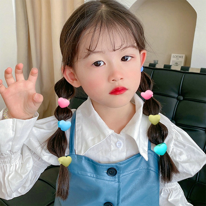 Dây Cột Tóc Co Giãn Nhiều Màu Sắc Họa Tiết Ngôi Sao Tình Yêu Thời Trang Cho Nữ