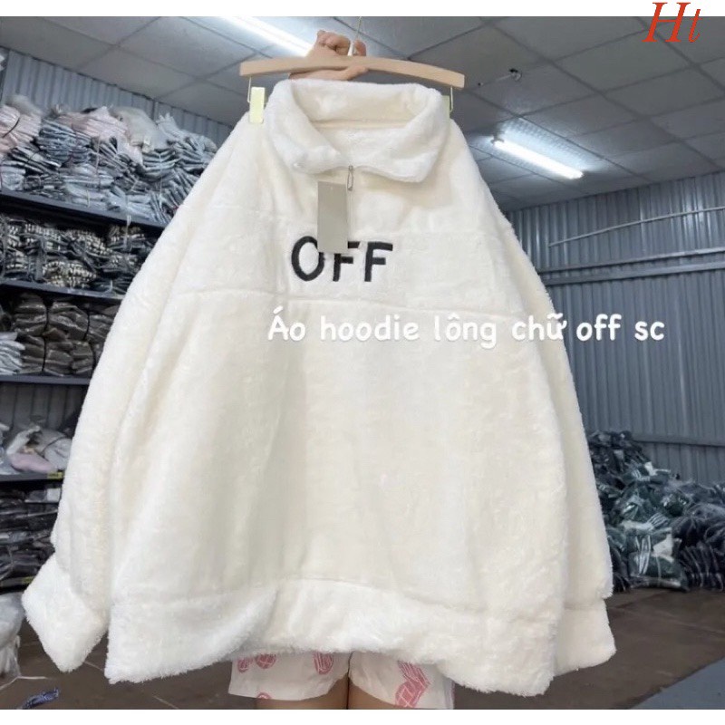 Áo lông rút OFF khoá cổ logo thêu siêu xịn xò 7H2T