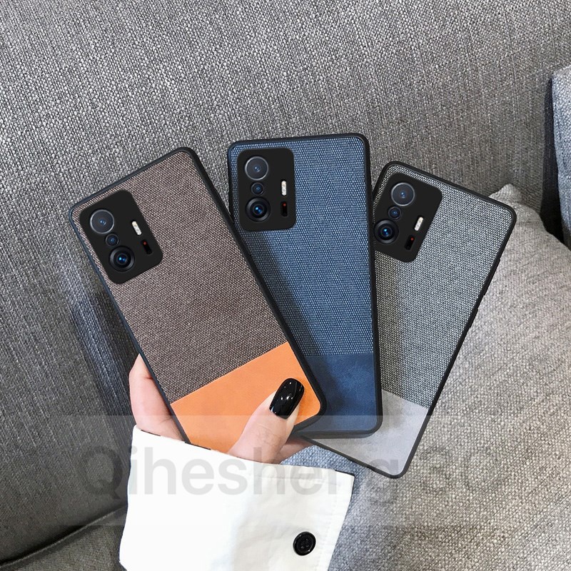 Ốp điện thoại cứng phối vải cho Xiaomi Mi 11T Pro Xiaomi 11T Xiaomi 11TPro