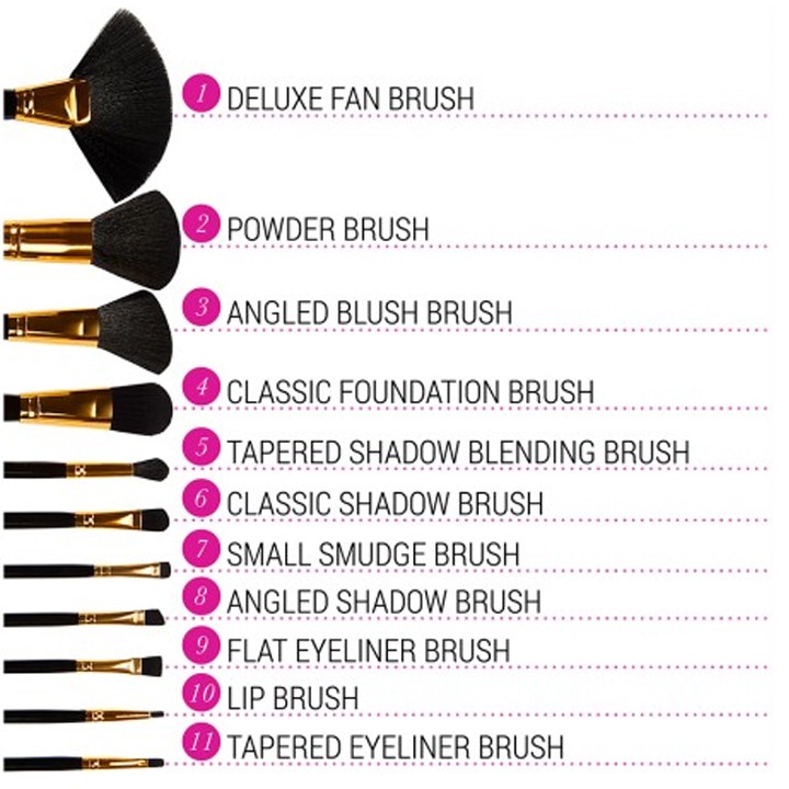 BH Dot Collection 11 Piece Brush Sets Black