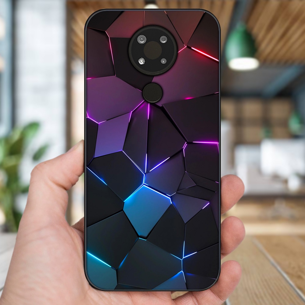 Ốp lưng Nokia 3.4 viền đen in hình hoạ tiết 3D