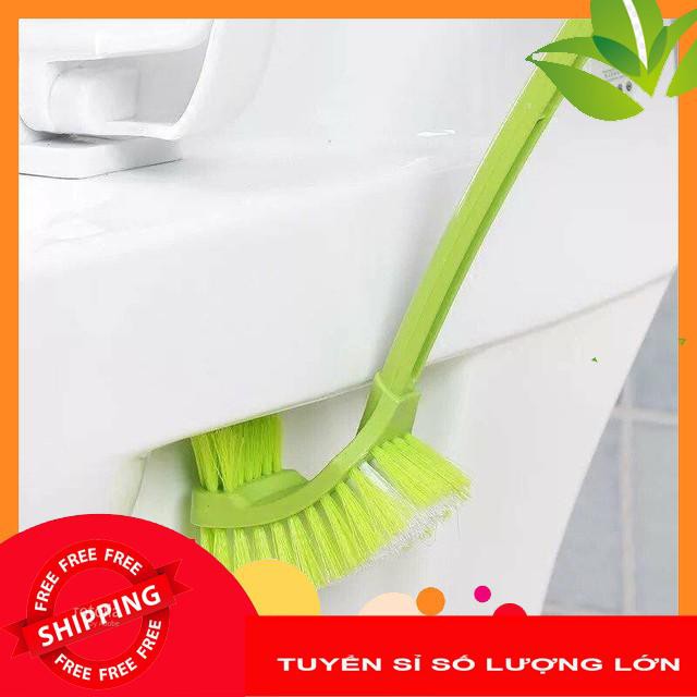 Dụng cụ cọ bồn cầuFREESHIPChổi cọ toilet 2 đầu - Dụng cụ rửa nhà vệ sinh