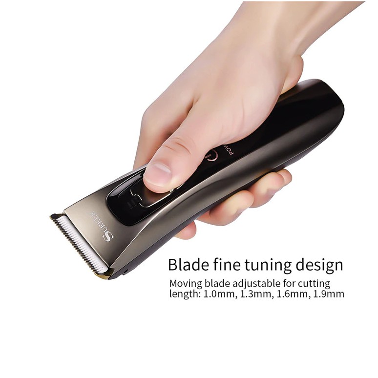 Tông Đơ Cắt Tóc Chuyên Nghiệp Surker 629 - Màn Hỉnh Hiển Thị Pin LCD - Công Nghệ Sạc Nhanh - Pin Siêu Khỏe ( 250 PHÚT )