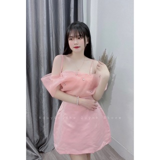 Váy Tacta Trễ Vai Đính Đá