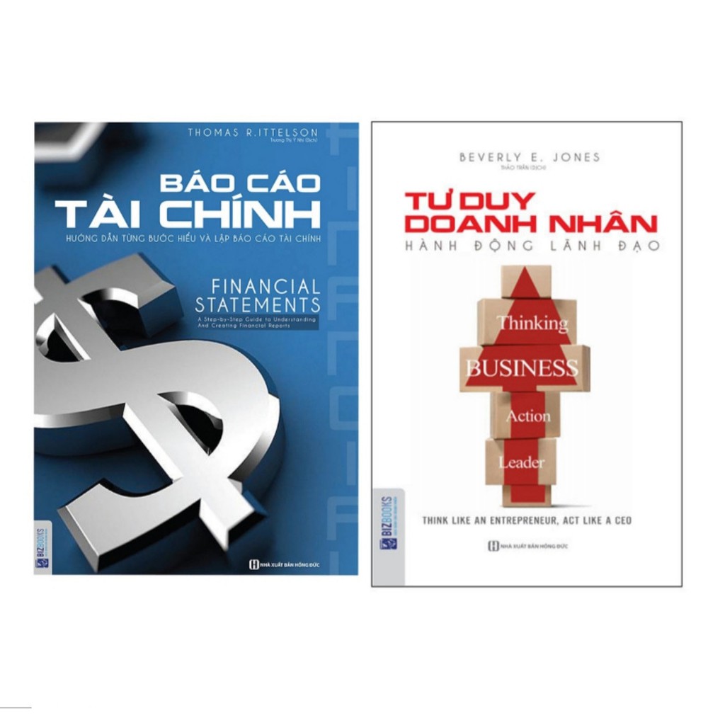 Sách - Combo Báo cáo tài chính  + Tư duy doanh nhân hành động lãnh Đạo