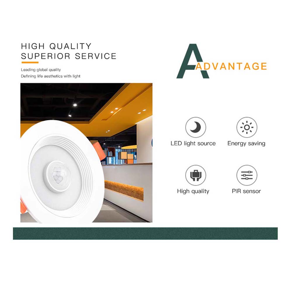 Đèn Led Gắn Trần Cảm Biến Chuyển Động 220v 5w 9w